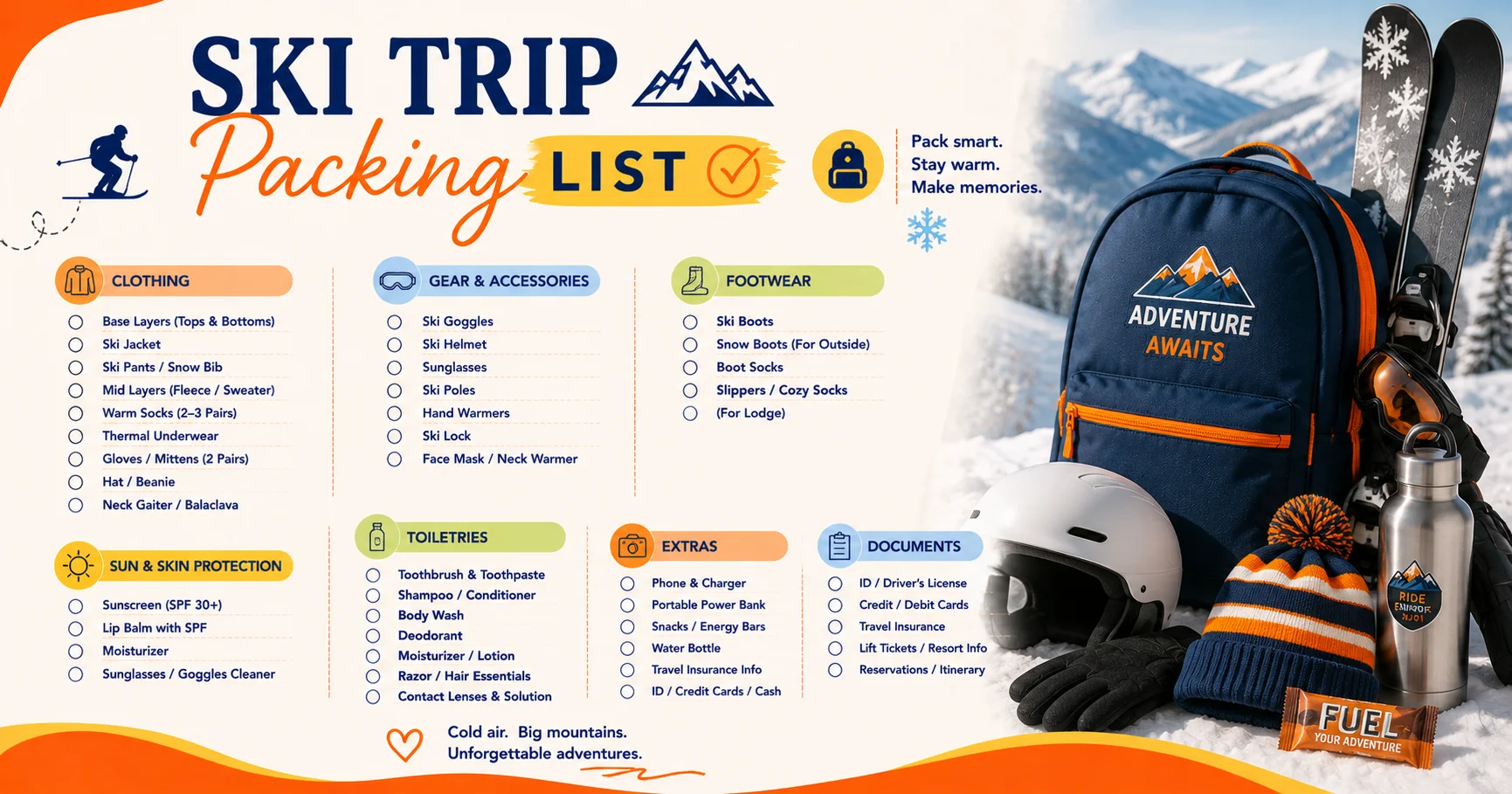 Ski Trip Packing List