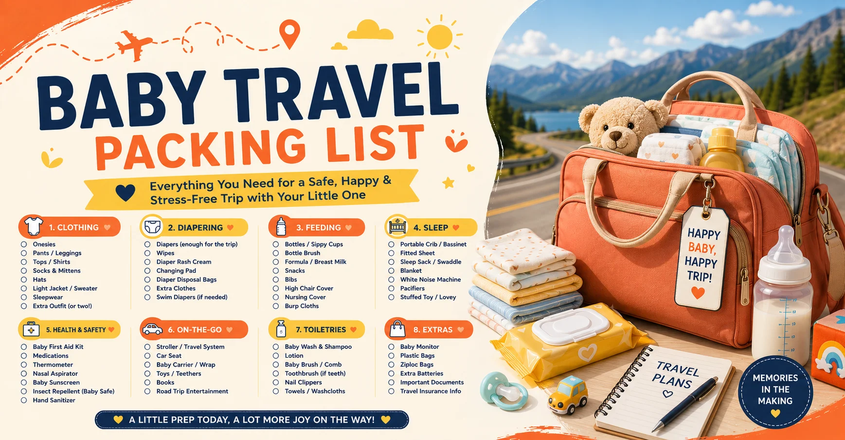 baby travel packing list