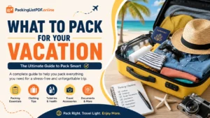 what to pack for vacations?