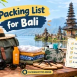 Packinglist for Bali