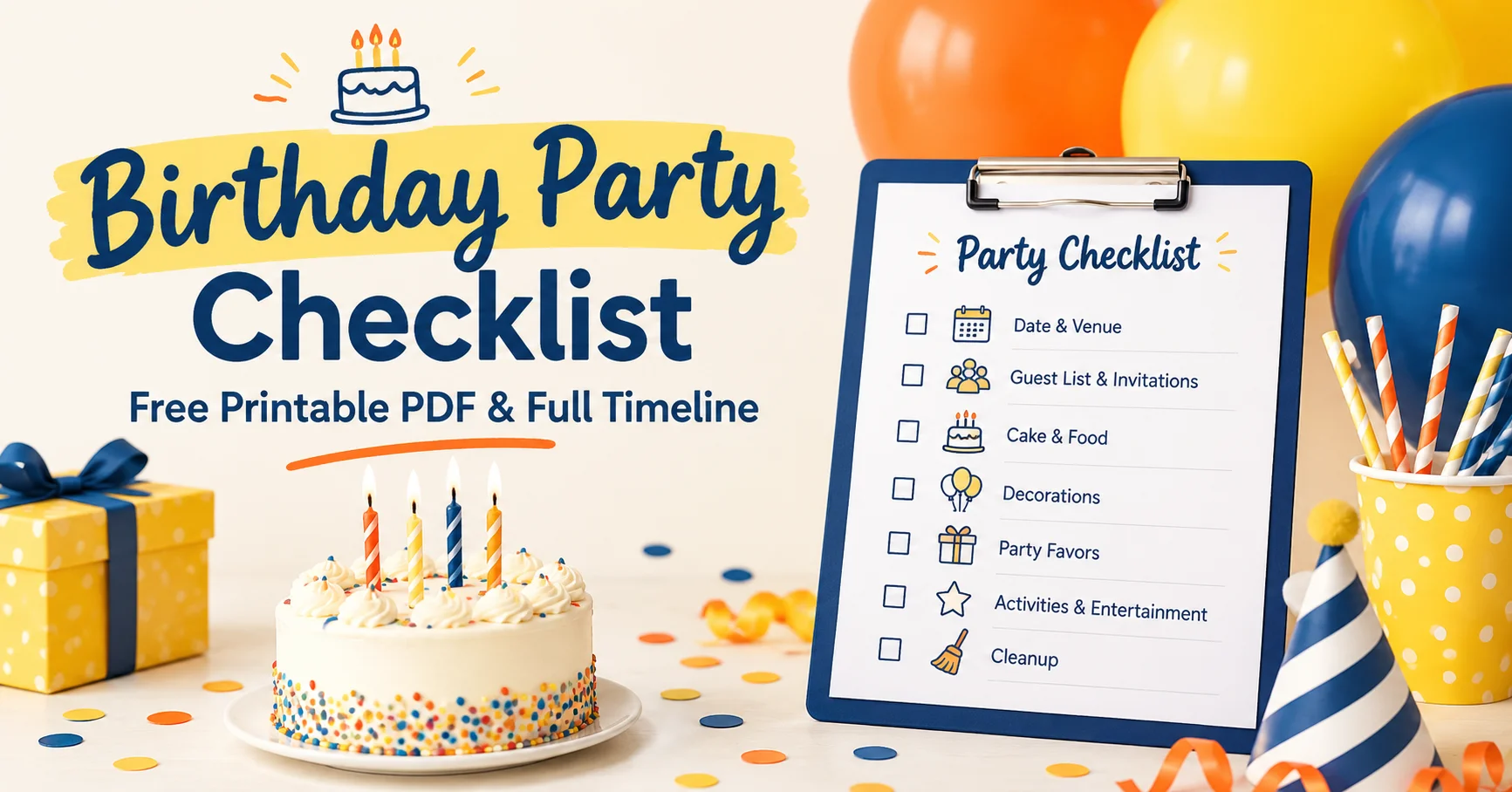 birthday party checklist