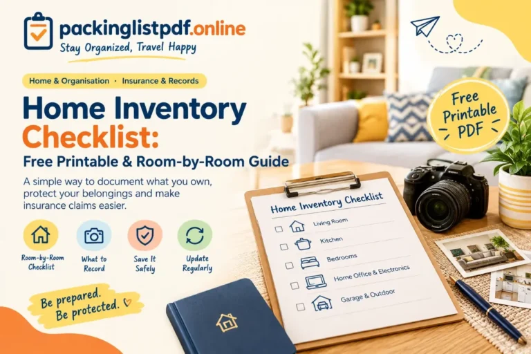 Home Inventory Checklist