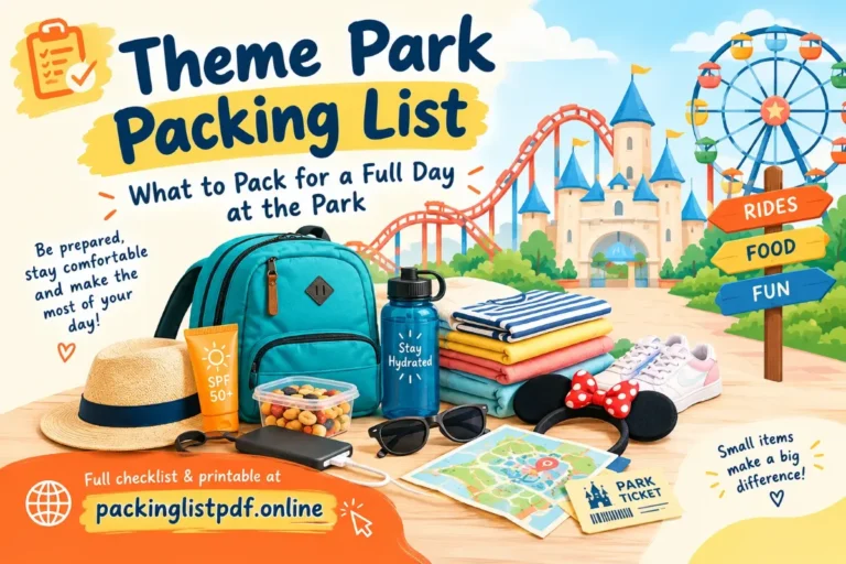 Theme Park Packing List: What to Pack for a Full Day at the Park